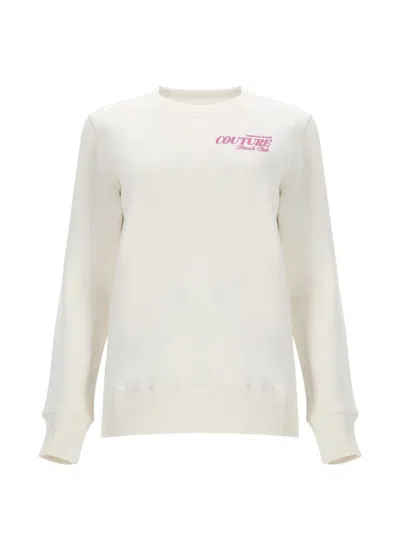 Versace Jeans Couture Logo-print Sweater In Neutral