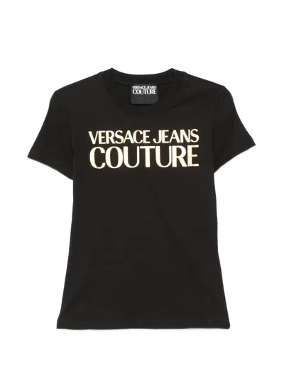 Versace Jeans Couture Logo-print T-shirt In Black