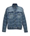 Versace Jeans Couture Logowave Buttoned Denim Jacket In Blue