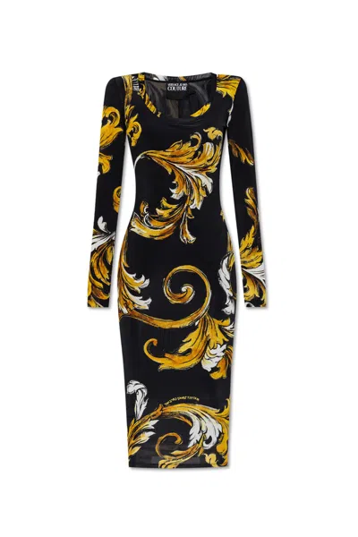 Versace Jeans Couture Long Dress In Black