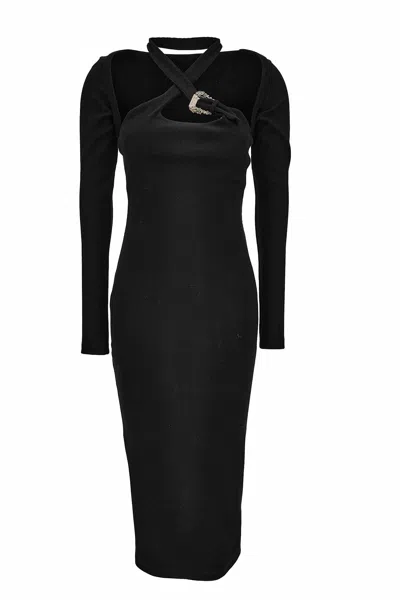 Versace Jeans Couture Long Dress In Black
