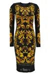 Versace Jeans Couture Long Dress In Multi