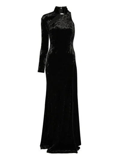 VERSACE JEANS COUTURE LONG ONE-SHOULDER DRESS