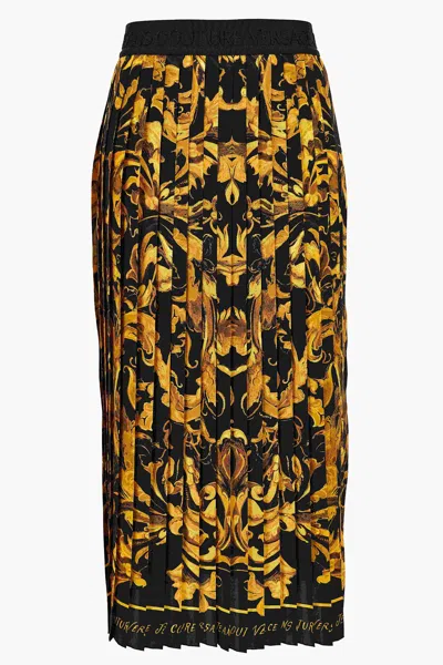 Versace Jeans Couture Long Skirt In Yellow