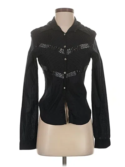 Pre-owned Versace Jeans Couture Long Sleeve Blouse In Blue