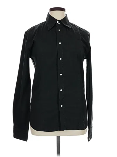 Pre-owned Versace Jeans Couture Long Sleeve Button Down Shirt In Black