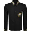 Versace Jeans Couture Long Sleeve Shirt Black In Black