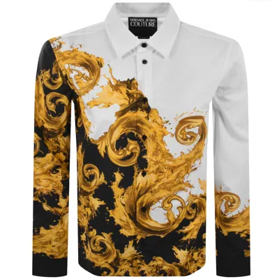 Versace Jeans Couture Long Sleeve Shirt Black In Multi