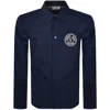 Versace Jeans Couture Long Sleeve Shirt Blue In Blue