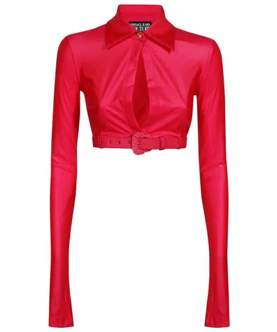 Versace Jeans Couture Long Sleeve Top In Red