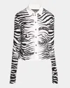 Versace Jeans Couture Black Zebra Shirt In 899 Black003 White