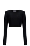 VERSACE JEANS COUTURE LONG-SLEEVED CROPPED TOP