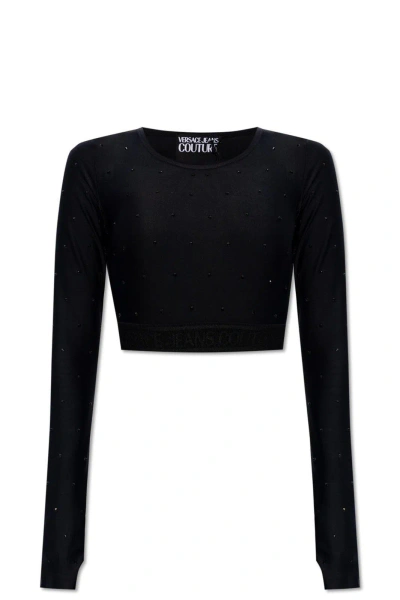 VERSACE JEANS COUTURE LONG-SLEEVED CROPPED TOP