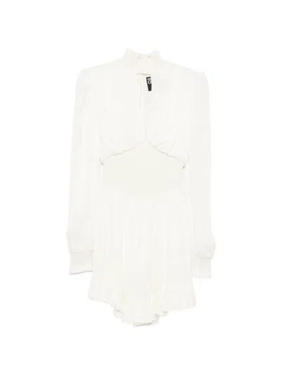 Versace Jeans Couture Long-sleeves Mini Dress In White