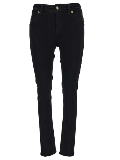 Versace Jeans Couture Low-rise Skinny Jeans  In Black