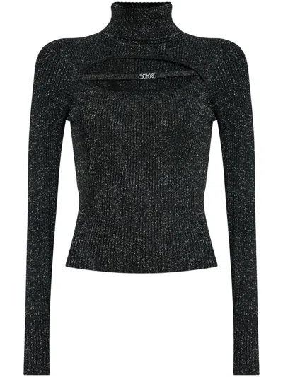 VERSACE JEANS COUTURE LUREX-DETAIL SWEATER