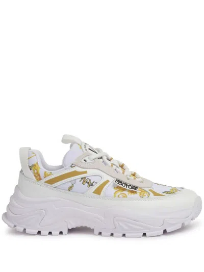 VERSACE JEANS COUTURE VERSACE JEANS COUTURE SNEAKERS WITH MATERIALS AND STATEMENT DESIGN