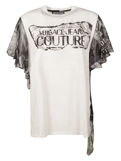 Versace Jeans Couture Magazine Logo T-shirt In White