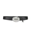 Versace Jeans Couture Man Belt Black Size 32 Leather In Black