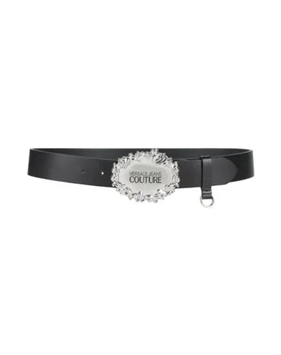 Versace Jeans Couture Man Belt Black Size 32 Leather