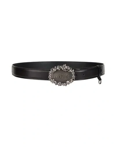 Versace Jeans Couture Man Belt Black Size 34 Calfskin