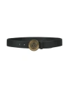 Versace Jeans Couture Man Belt Black Size 38 Calfskin In Black