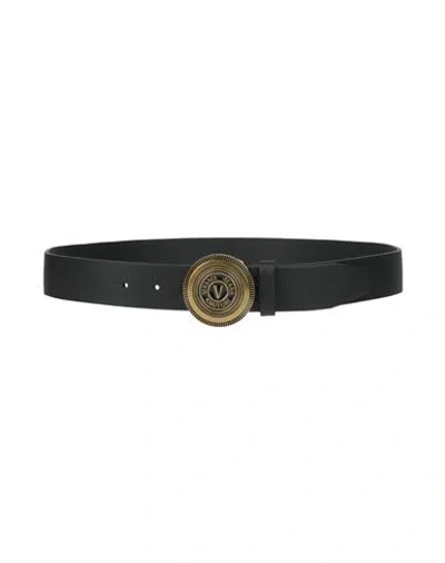 Versace Jeans Couture Man Belt Black Size 38 Calfskin