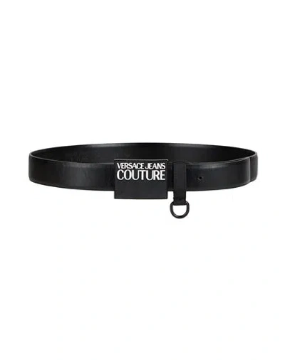 Versace Jeans Couture Man Belt Black Size 38 Leather