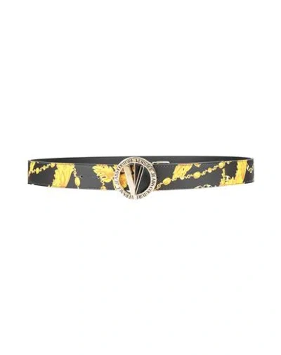 Versace Jeans Couture Man Belt Black Size 38 Leather