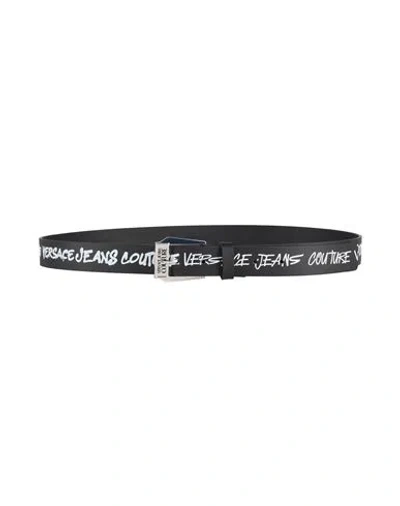 Versace Jeans Couture Man Belt Black Size 39.5 Calfskin