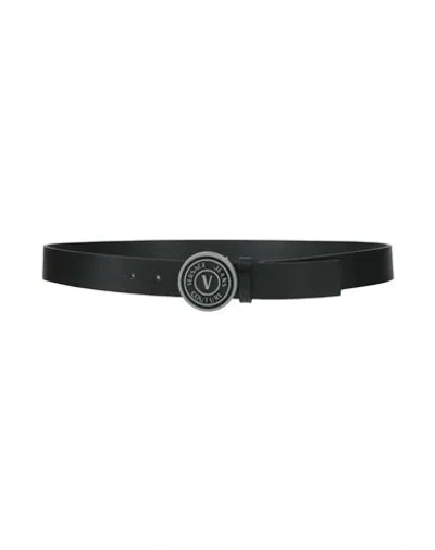 Versace Jeans Couture Man Belt Black Size 39.5 Leather