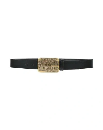 Versace Jeans Couture Man Belt Black Size 39.5 Leather