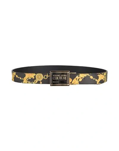 Versace Jeans Couture Man Belt Black Size 39.5 Leather