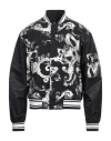 Versace Jeans Couture Black Watercolor Bomber Jacket In Black
