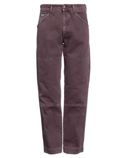 Versace Jeans Couture Man Denim Pants Deep Purple Size 34 Cotton