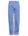 Versace Jeans Couture Man Denim Pants Light Blue Size 34 Cotton