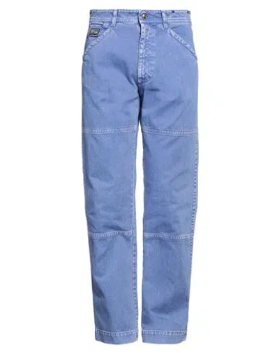Versace Jeans Couture Man Denim Pants Light Blue Size 34 Cotton