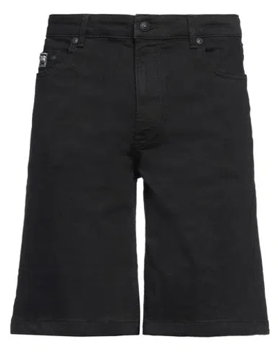 Versace Jeans Couture Man Denim Shorts Black Size 35 Cotton, Elastane