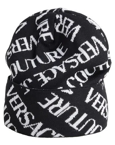 Versace Jeans Couture Man Hat Black Size Onesize Acrylic, Wool