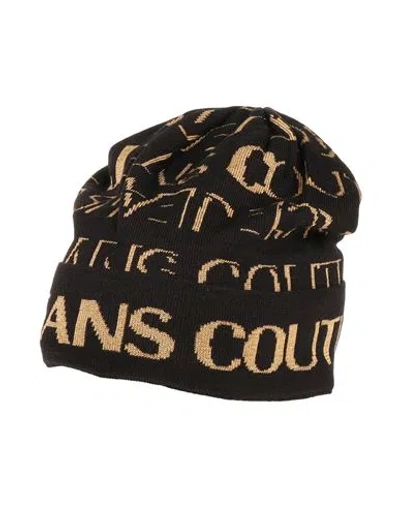 Versace Jeans Couture Man Hat Black Size Onesize Wool, Acrylic, Viscose, Polyamide, Metallic Fiber