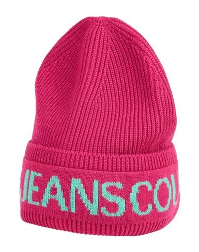 Versace Jeans Couture Man Hat Magenta Size Onesize Acrylic, Wool In Pink