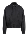 VERSACE JEANS COUTURE VERSACE JEANS COUTURE MAN JACKET BLACK SIZE 42 COTTON, POLYAMIDE