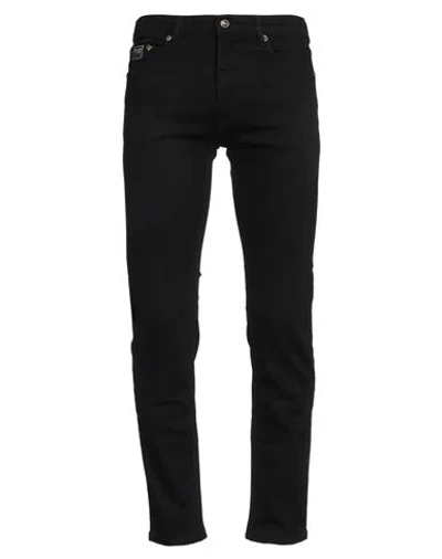 VERSACE JEANS COUTURE VERSACE JEANS COUTURE MAN JEANS BLACK SIZE 30 COTTON, ELASTANE