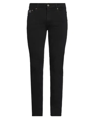 VERSACE JEANS COUTURE VERSACE JEANS COUTURE MAN JEANS BLACK SIZE 35 COTTON, ELASTANE