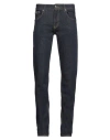 Versace Jeans Couture Logo-patch Straight-leg Jeans In Blue