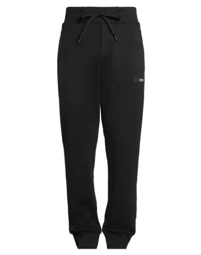 VERSACE JEANS COUTURE VERSACE JEANS COUTURE MAN PANTS BLACK SIZE L COTTON, ELASTANE
