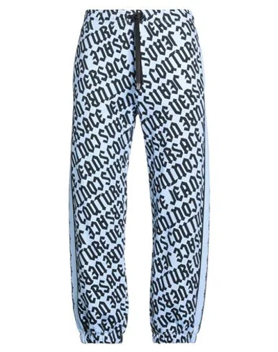 VERSACE JEANS COUTURE VERSACE JEANS COUTURE MAN PANTS SKY BLUE SIZE L COTTON