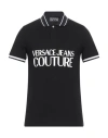 Versace Jeans Couture Man Polo Shirt Black Size Xs Cotton, Polyamide, Polyester