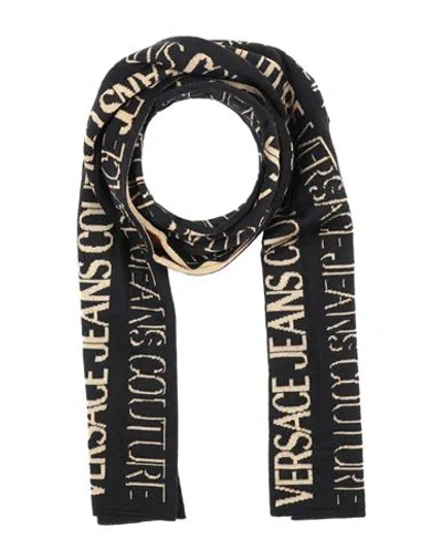 Versace Jeans Couture Man Scarf Black Size - Acrylic, Wool