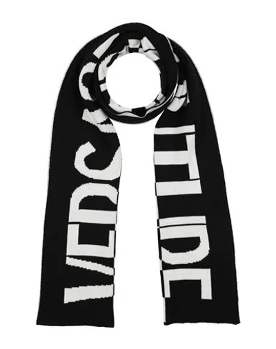 Versace Jeans Couture Man Scarf Black Size - Acrylic, Wool